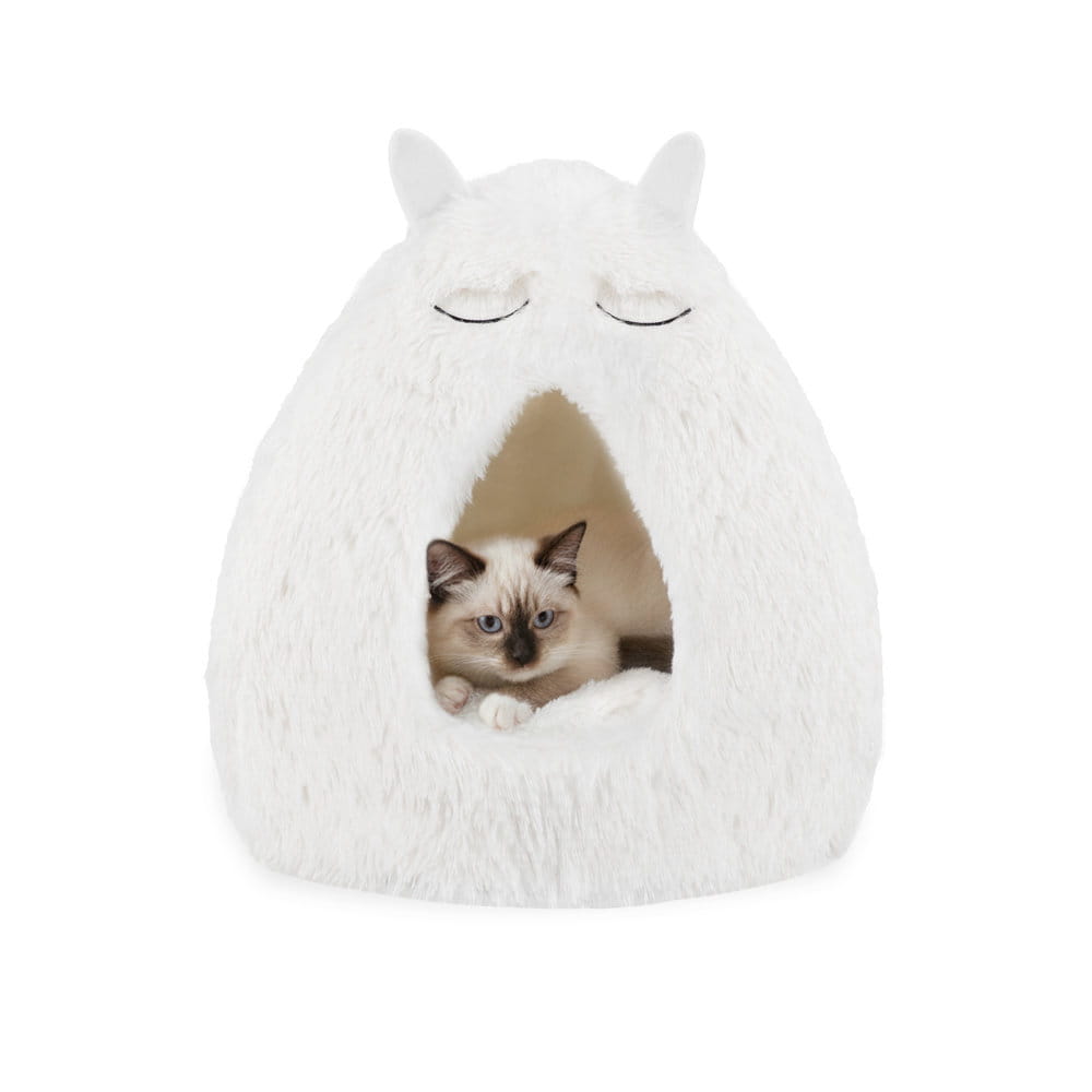 Kot w pluszowym domku Carinio KITTY snow