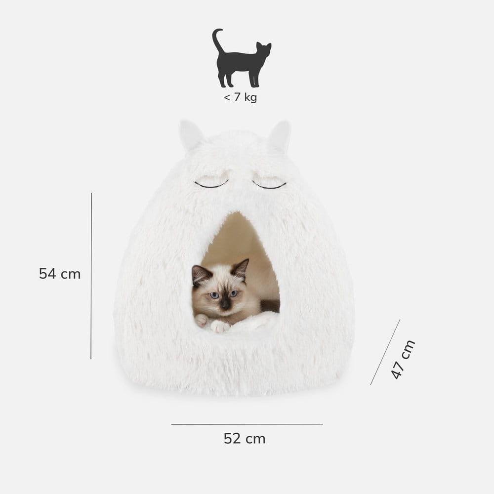 Wymiary domku KITTY: 52 × 47 cm, wysokość 54 cm, dla kota do 7 kg