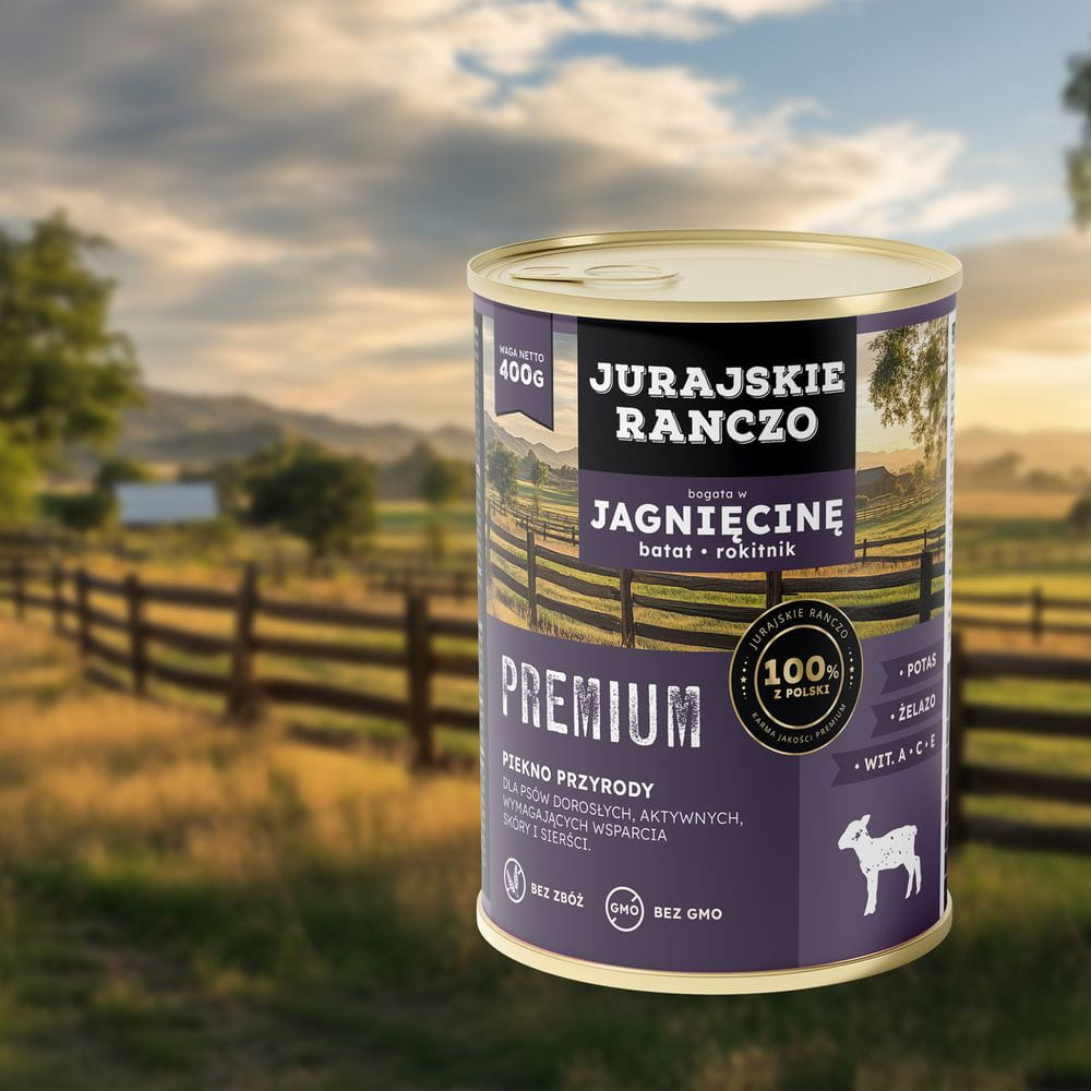 Jurajskie Ranczo Premium z jagnięciną, batatem i rokitnikiem