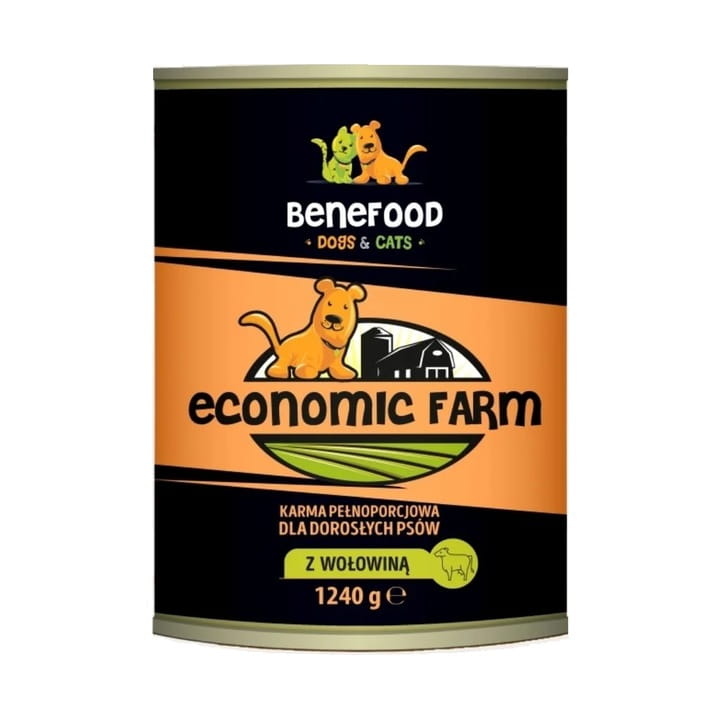 Benefood Economic Farm z wołowiną - karma dla psa puszka 1240 g