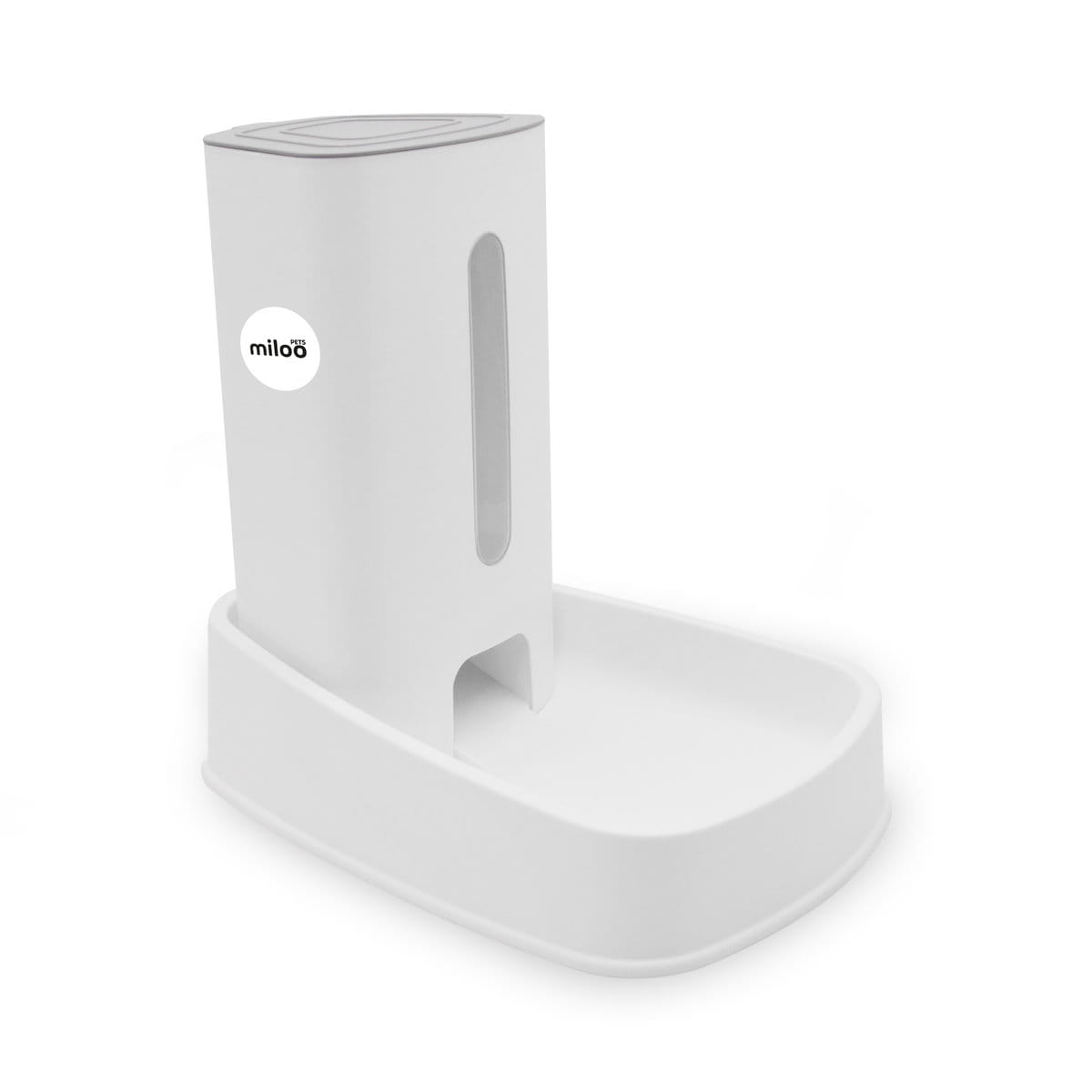 Dozownik karmy MilooPets FlowFeed 3,8 l white