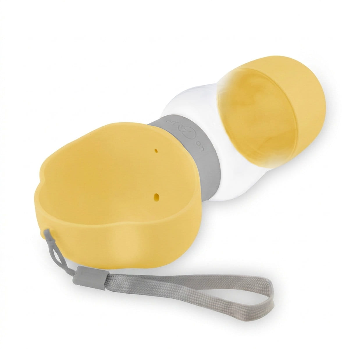 Poidełko w kształcie łapki – butelka PawDuo yellow