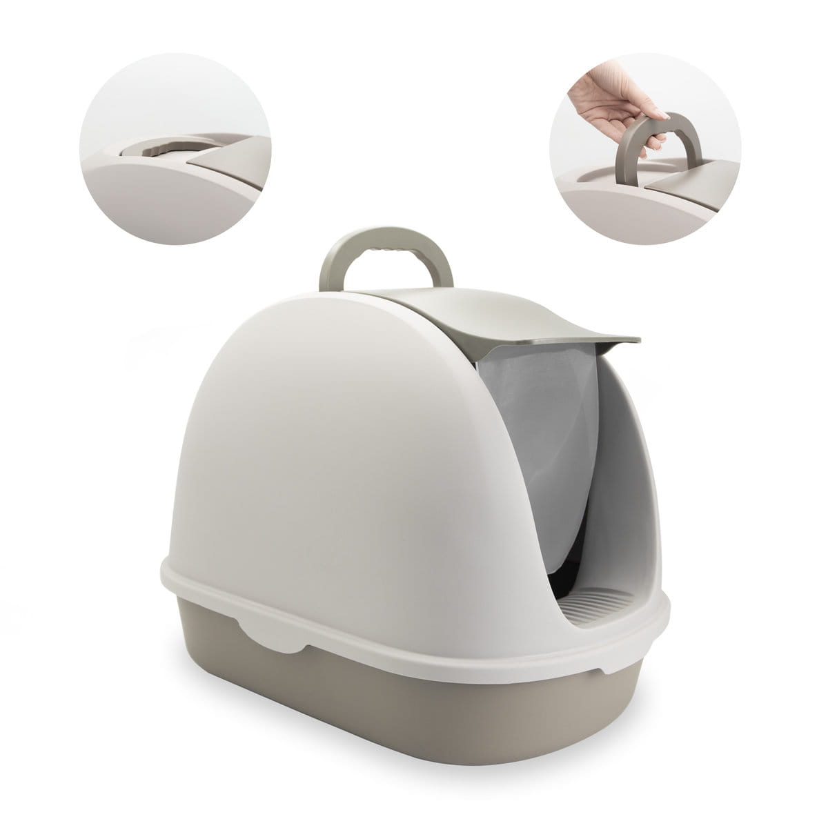 Zamknięta kuweta Carinio CAPSULE kawowa – kapsułowy kształt i wymienny filtr