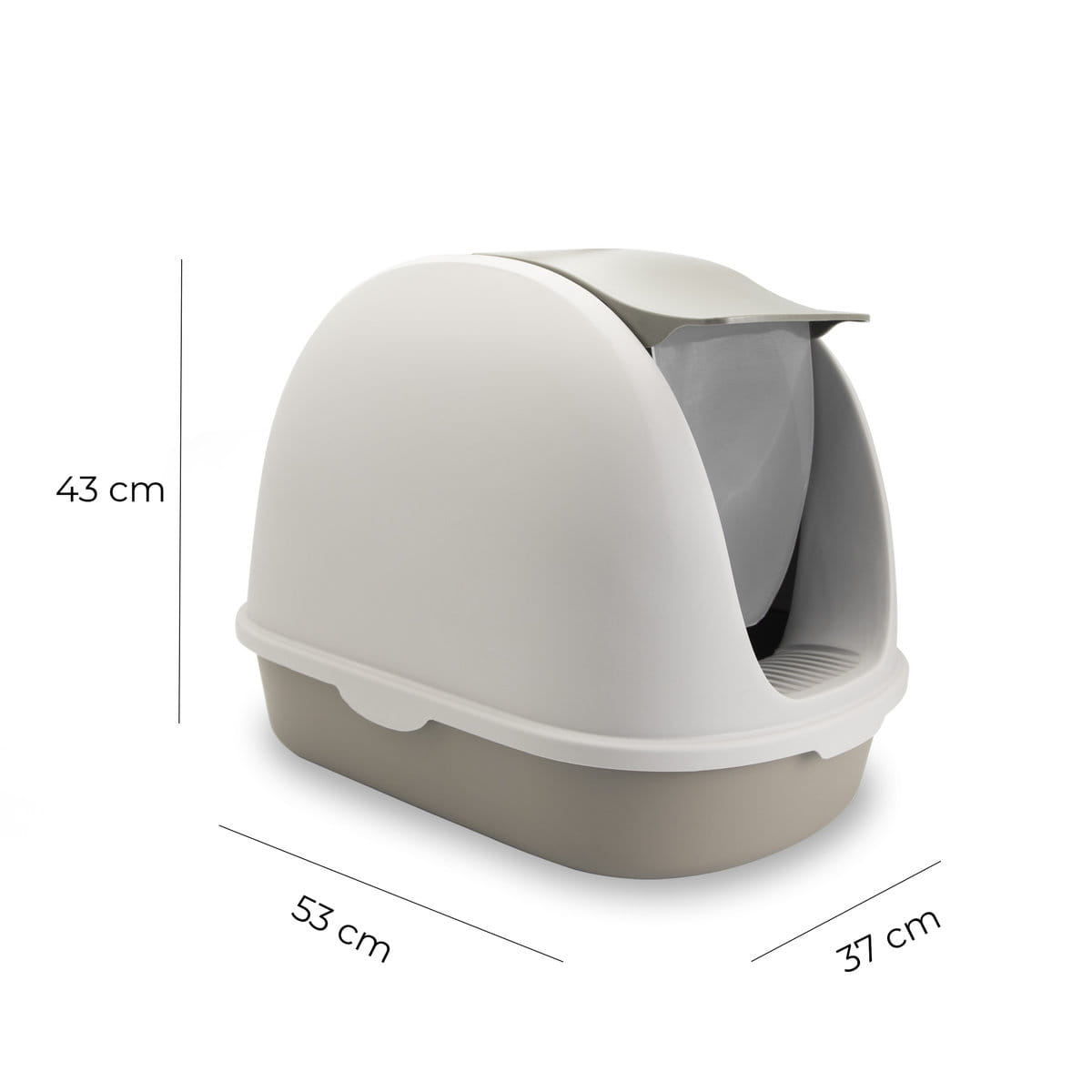 Kuweta Carinio CAPSULE kawowa – rysunek wymiarowy (wysokość i długość)