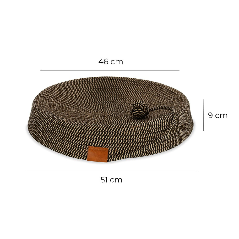 Wymiary legowiska NESTI TAIL L: 51 × 46 cm, wysokość 9 cm