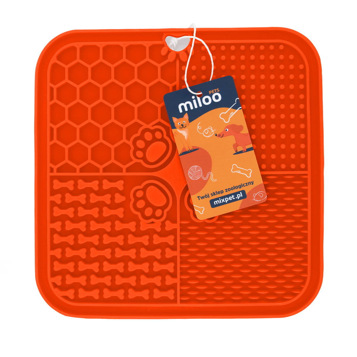 Mata do lizania 20x20 kwadrat imp pomarańczowa