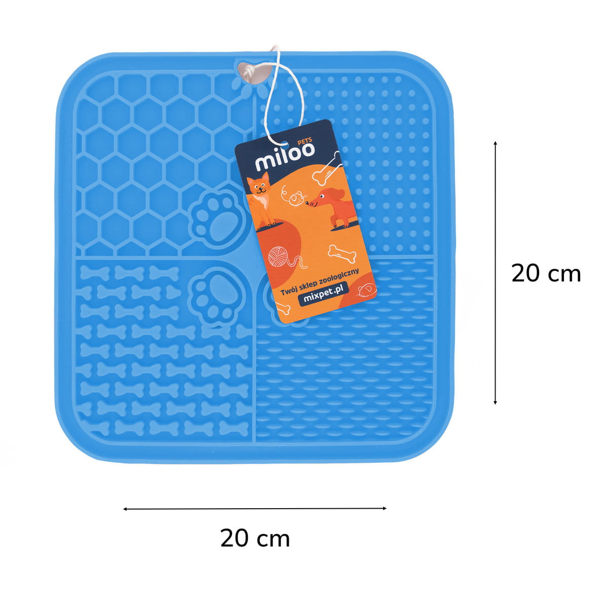 Wymiary maty do lizania: 20 × 20 cm