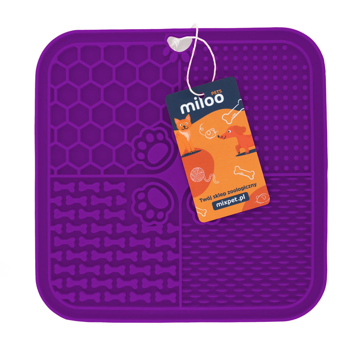 Mata do lizania 20x20 kwadrat imp fiolet