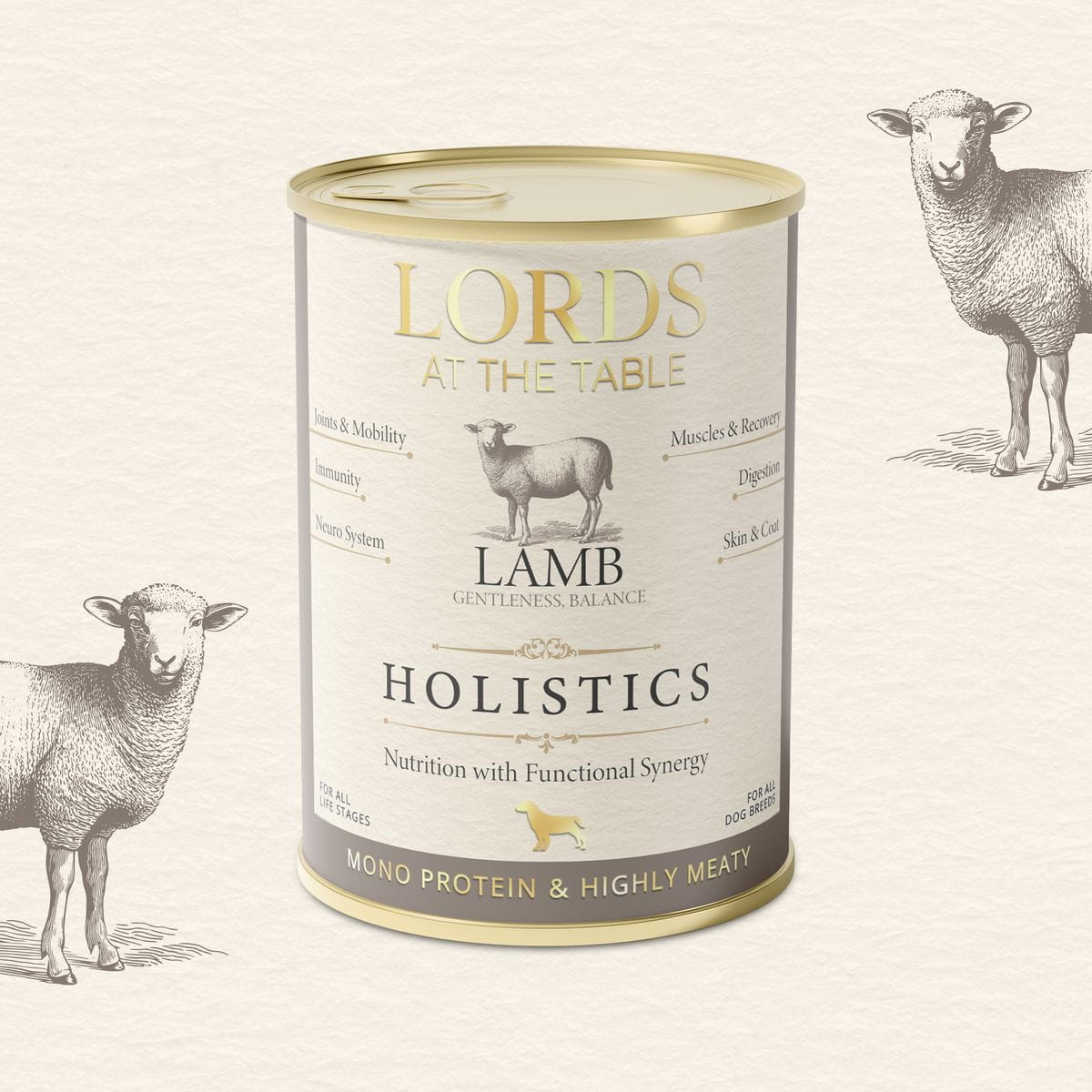 Karma mokra HOLISTICS monoproteinowa JAGNIĘCINA - 400g LORDS at the table