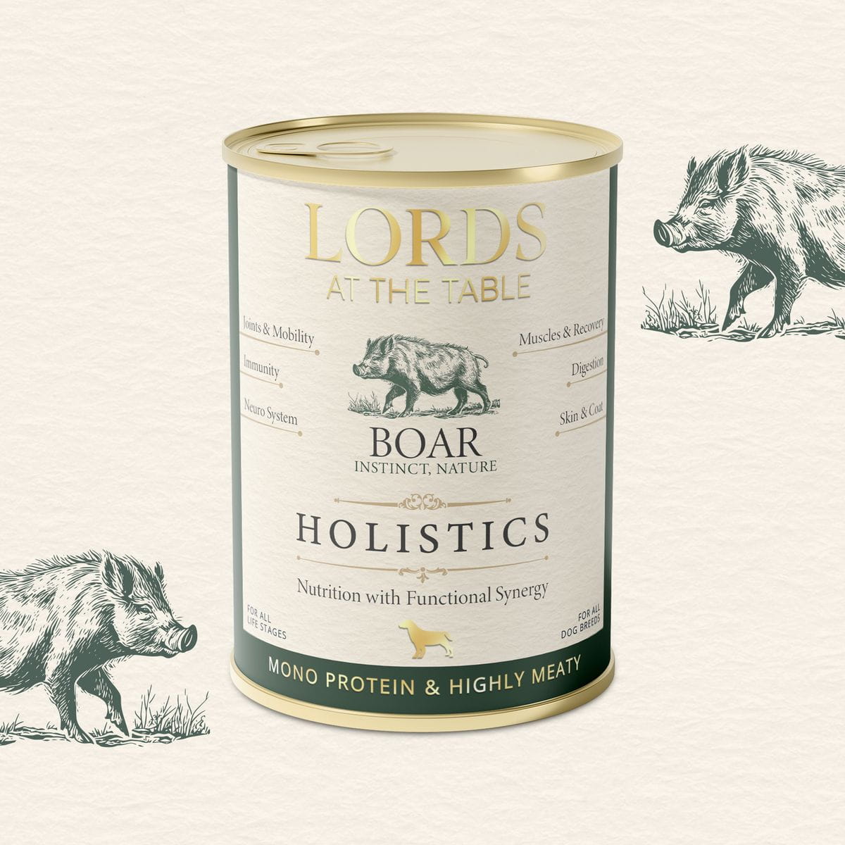 Karma mokra HOLISTICS monoproteinowa DZIK - 400g LORDS at the table