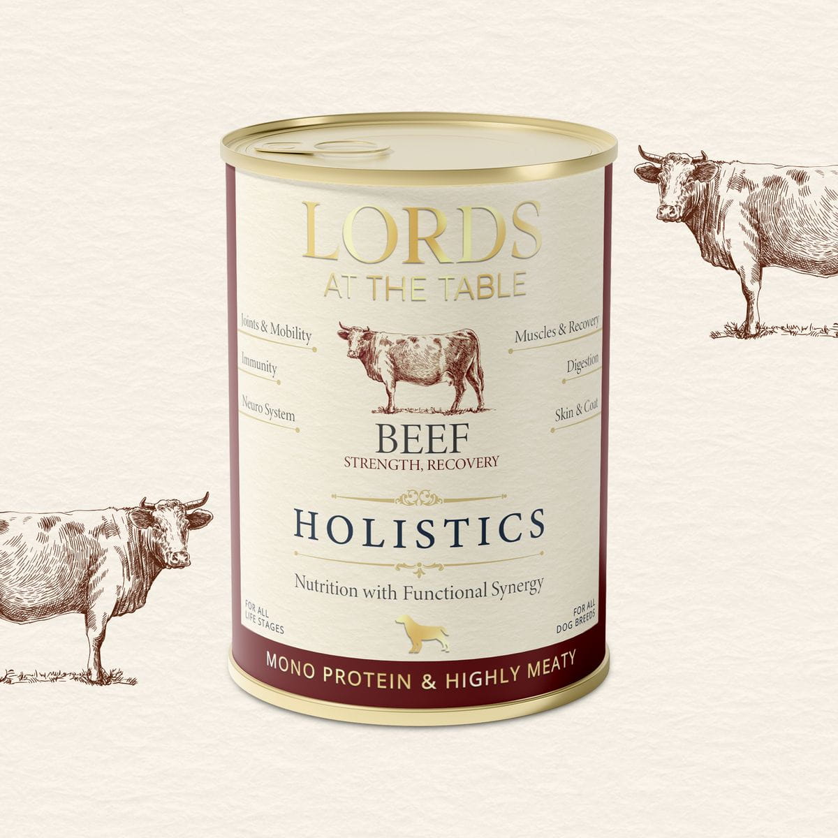 Karma mokra HOLISTICS monoproteinowa WOŁOWINA - 400g LORDS at the table