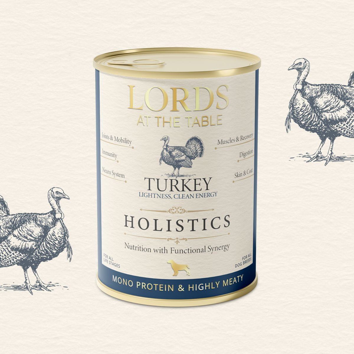 Karma mokra HOLISTICS monoproteinowa INDYK - 400g LORDS at the table