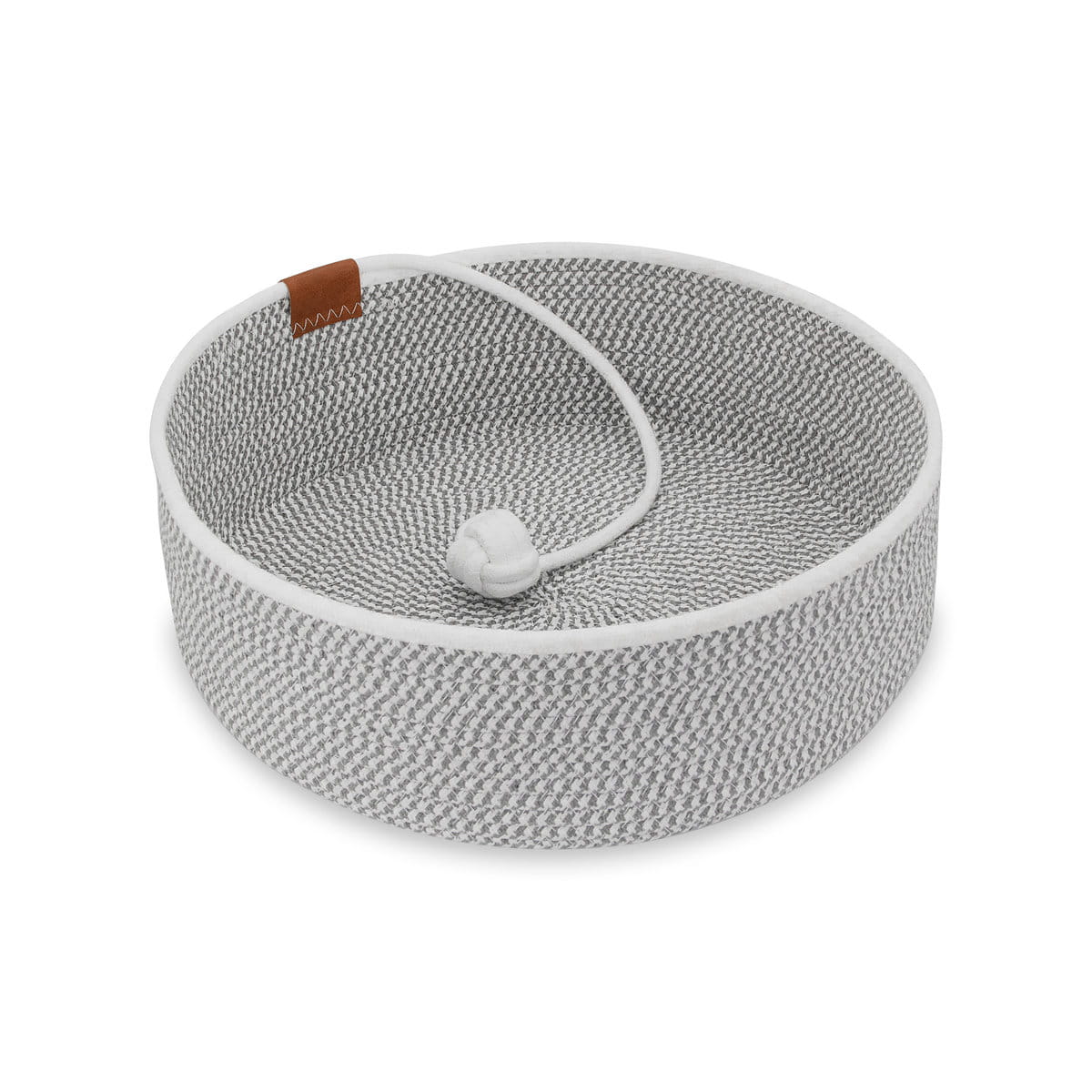 Legowisko plecione dla zwierząt Carinio BASKET BALL Gray/white - M