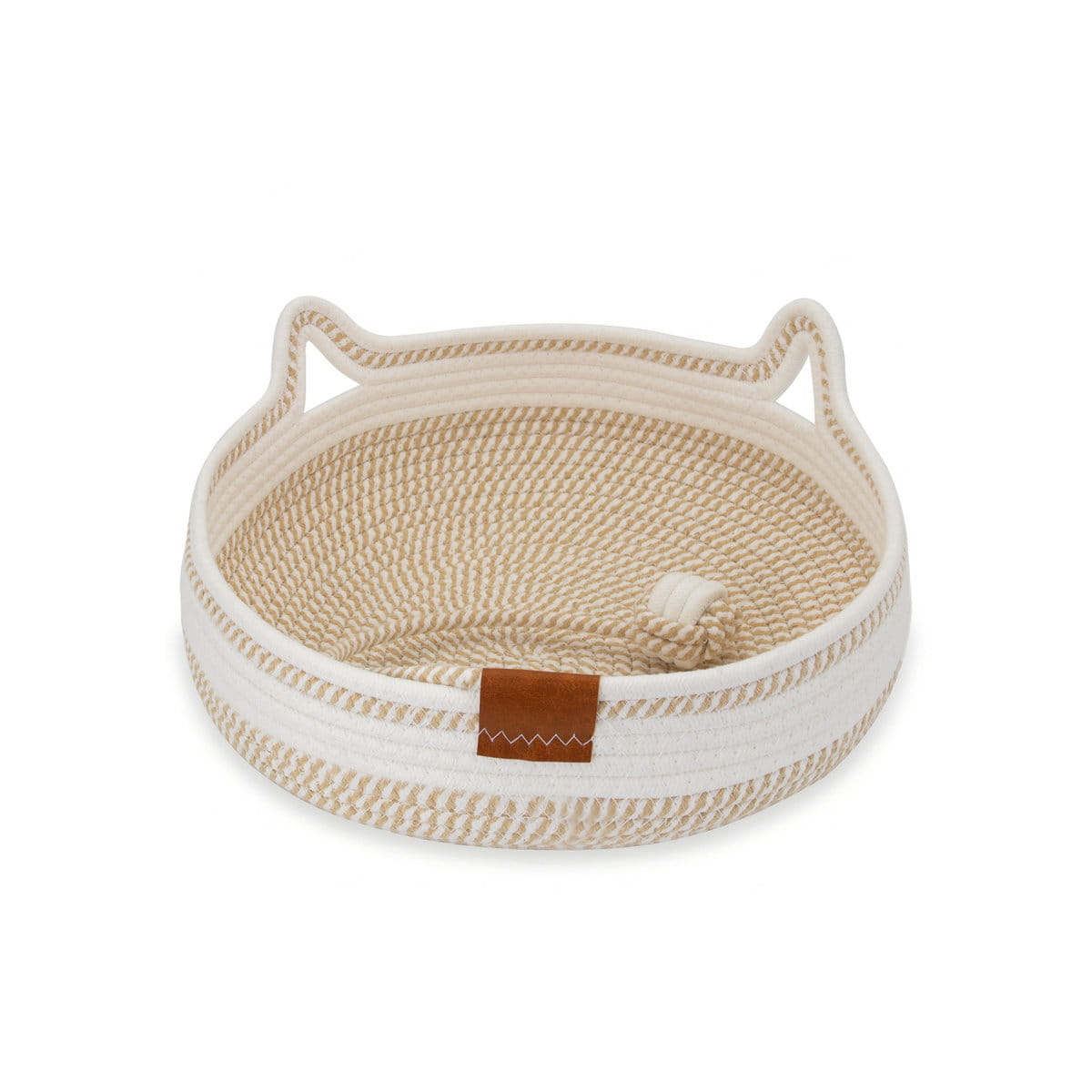 Legowisko plecione dla zwierząt Carinio PLAYGROUND White coffee - S