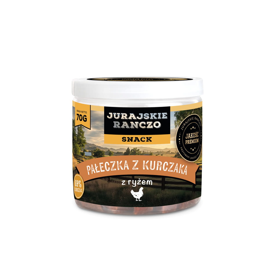 Treserki pałeczka z kurczaka z ryżem Jurajskie Ranczo - 70g