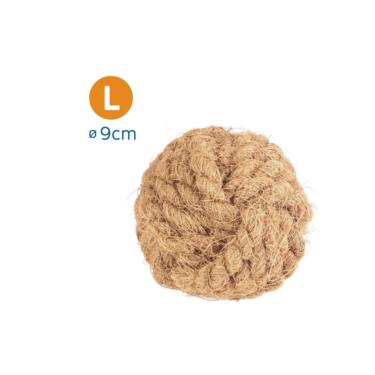 Piłka - naturalna zabawka, gryzak z włókna kokosowego (L) - Miloo Pets