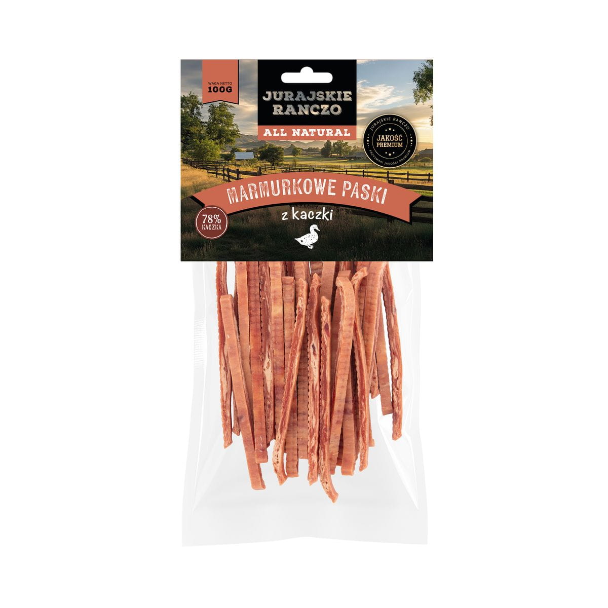 Marmurkowe paski z kaczki Jurajskie Ranczo - 100 g