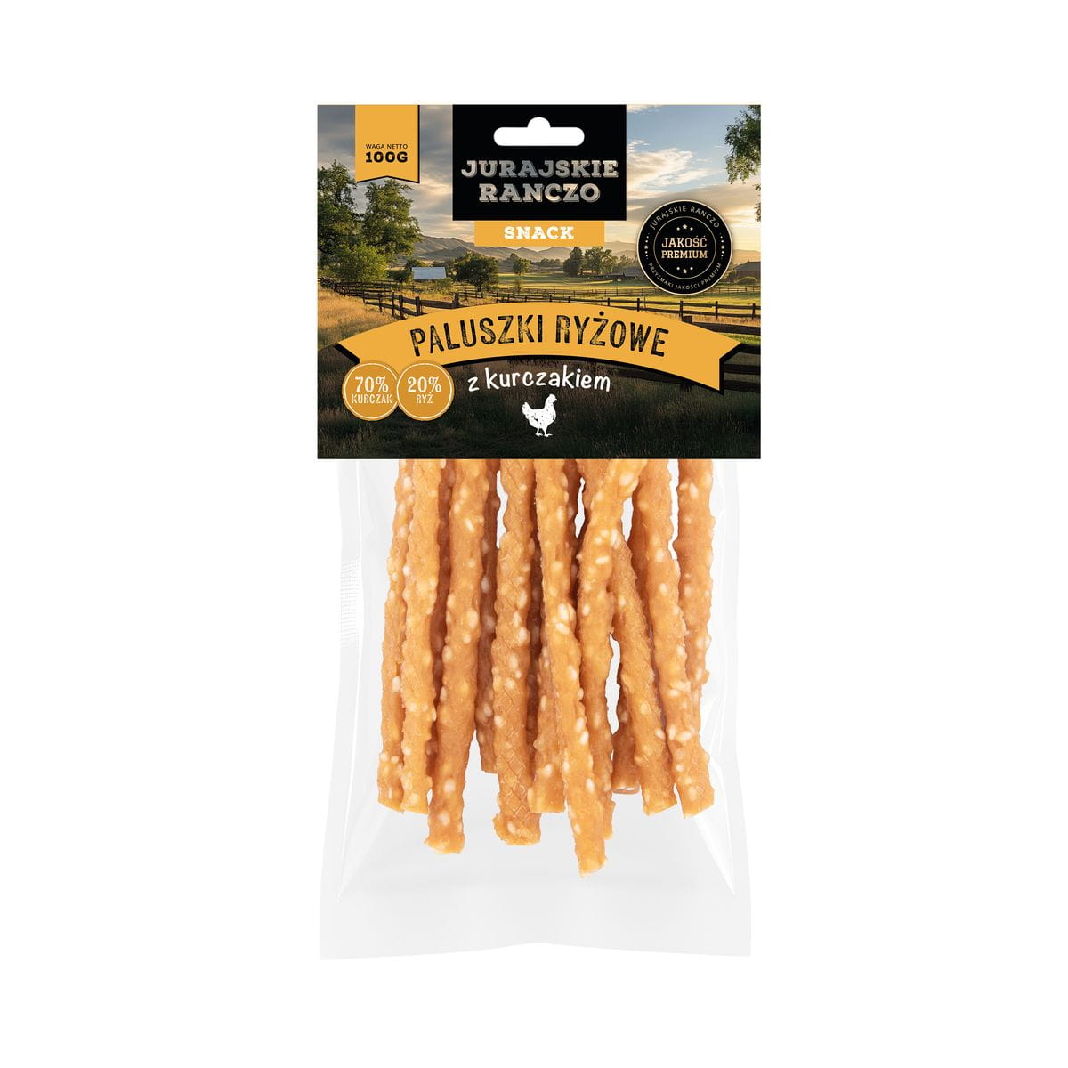 Paluszki ryżowe z kurczakiem Jurajskie Ranczo - 100 g