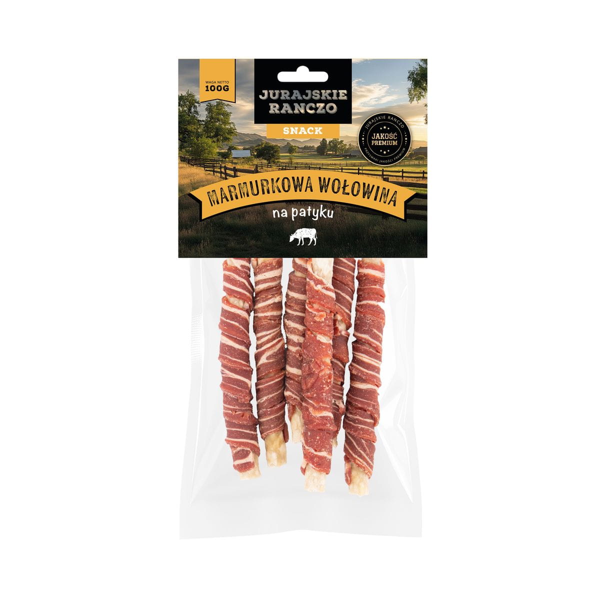 Marmurkowa wołowina na patyku Jurajskie Ranczo - 100 g