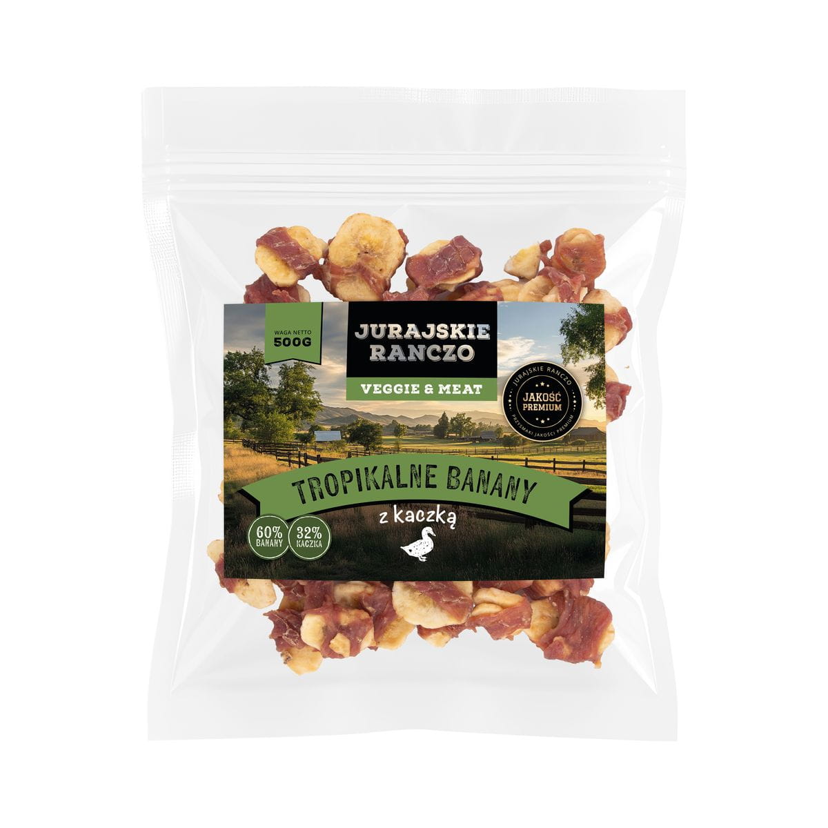 Tropikalne banany z kaczką Jurajskie Ranczo - 500g