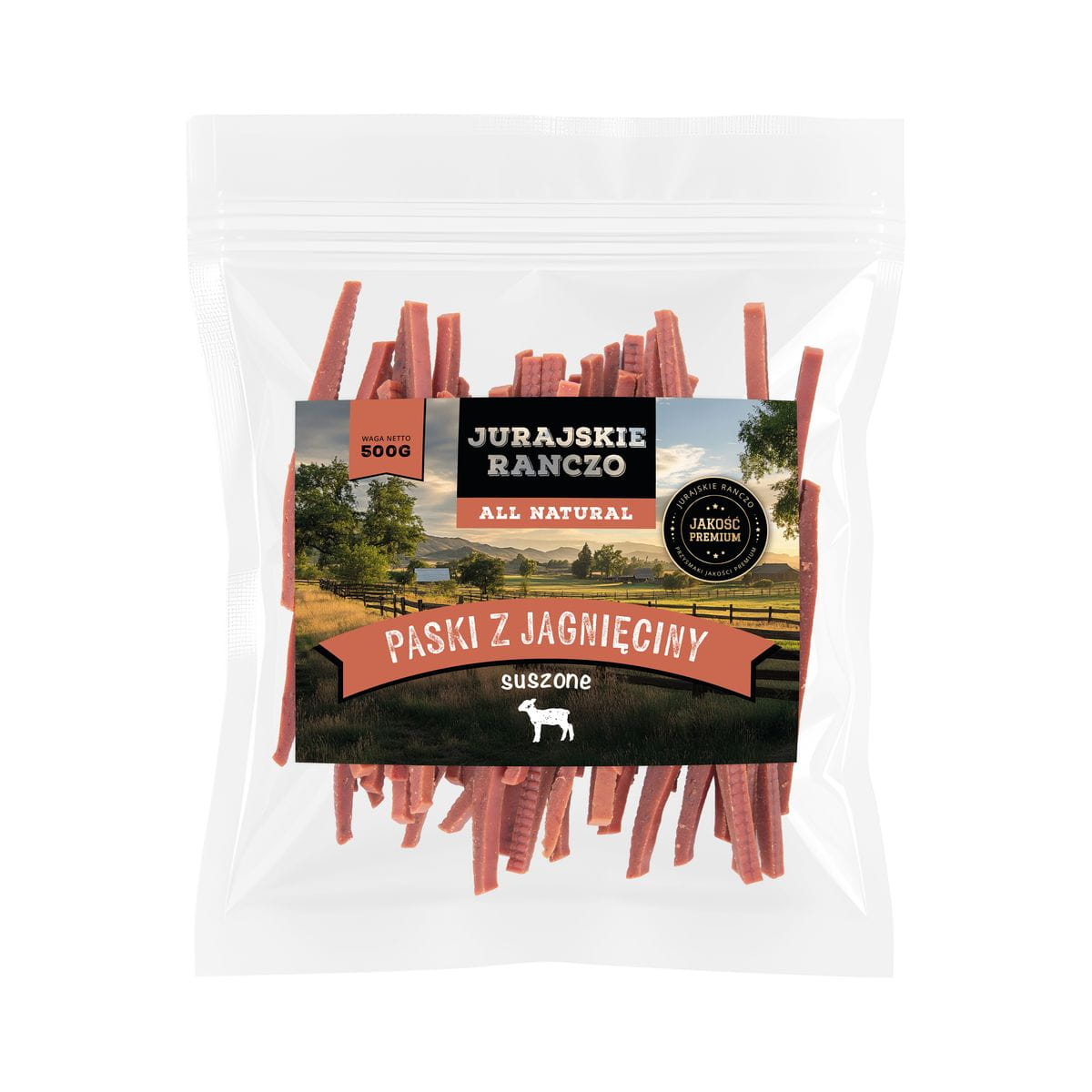 Paski z jagnięciny suszone Jurajskie Ranczo - 500g