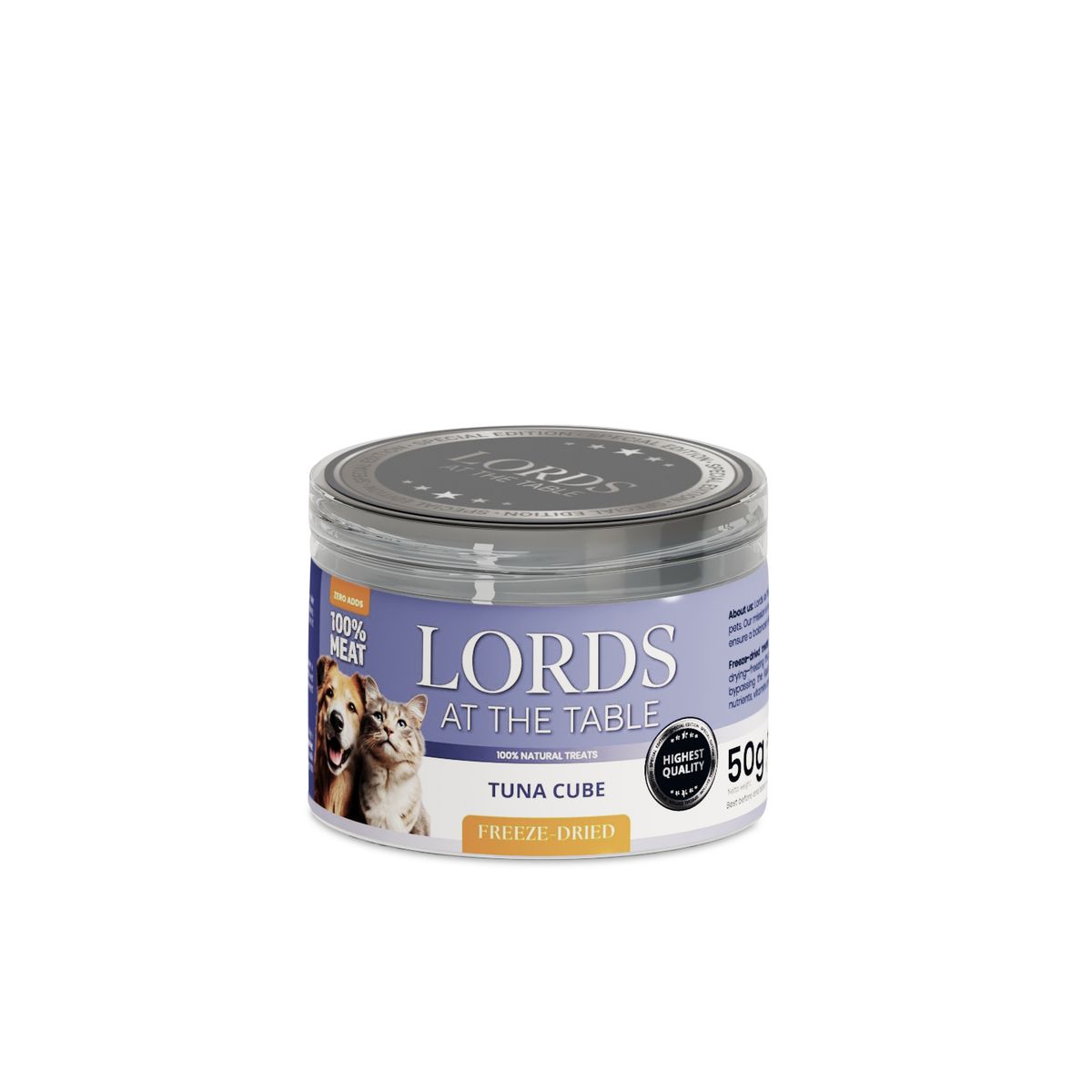Liofilizowana kostka z tuńczyka LORDS - 50g