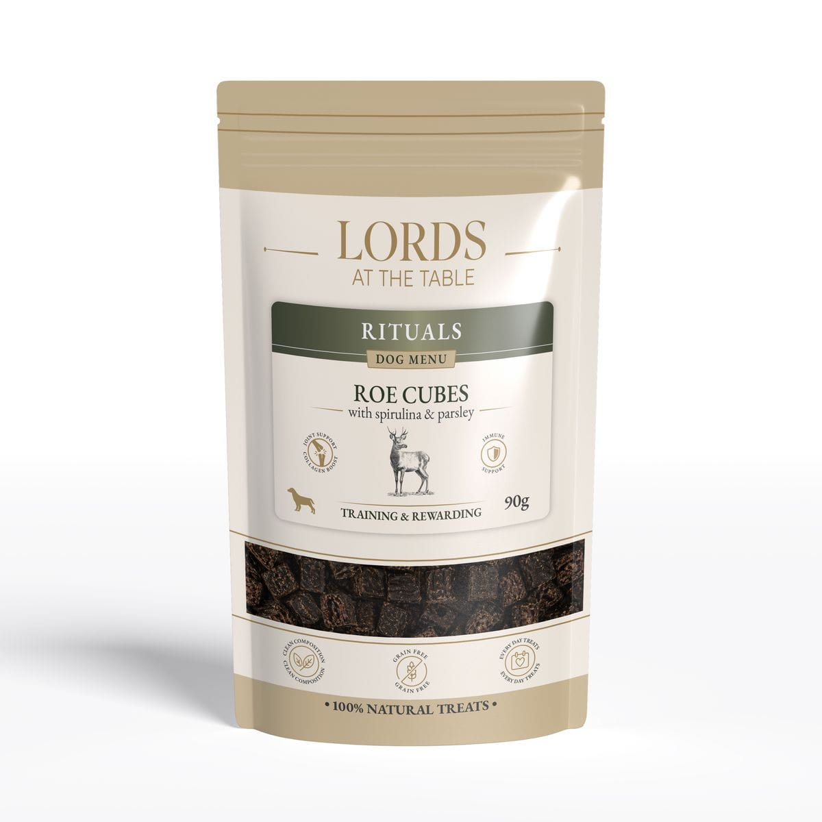 Kostki z jelenia ze spiruliną i pietruszką - Rituals Dog Menu LORDS - 90g