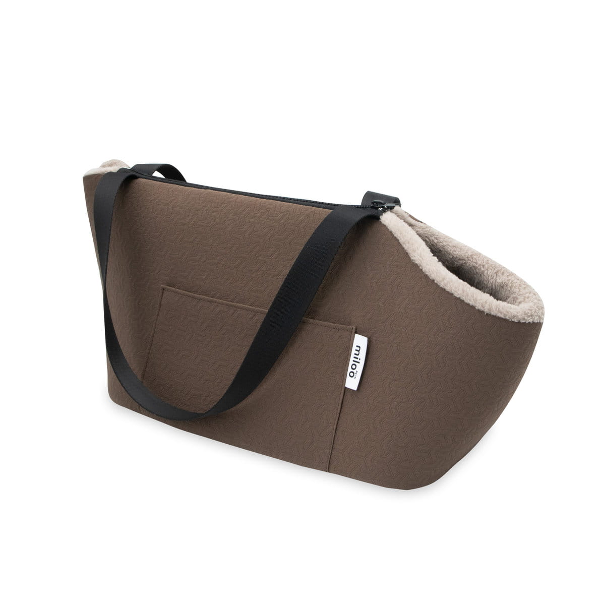Panele z siatki i wbudowana smycz w torbie TRAVELLY Brown