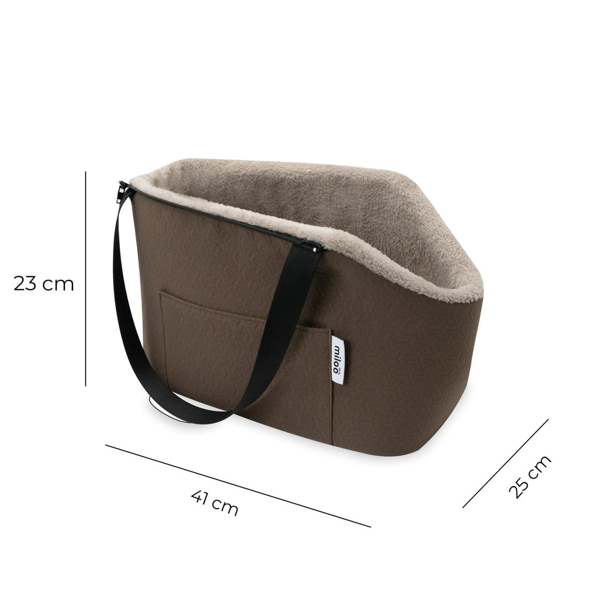 Uchwyty i pasek na ramię torby transportowej TRAVELLY Brown