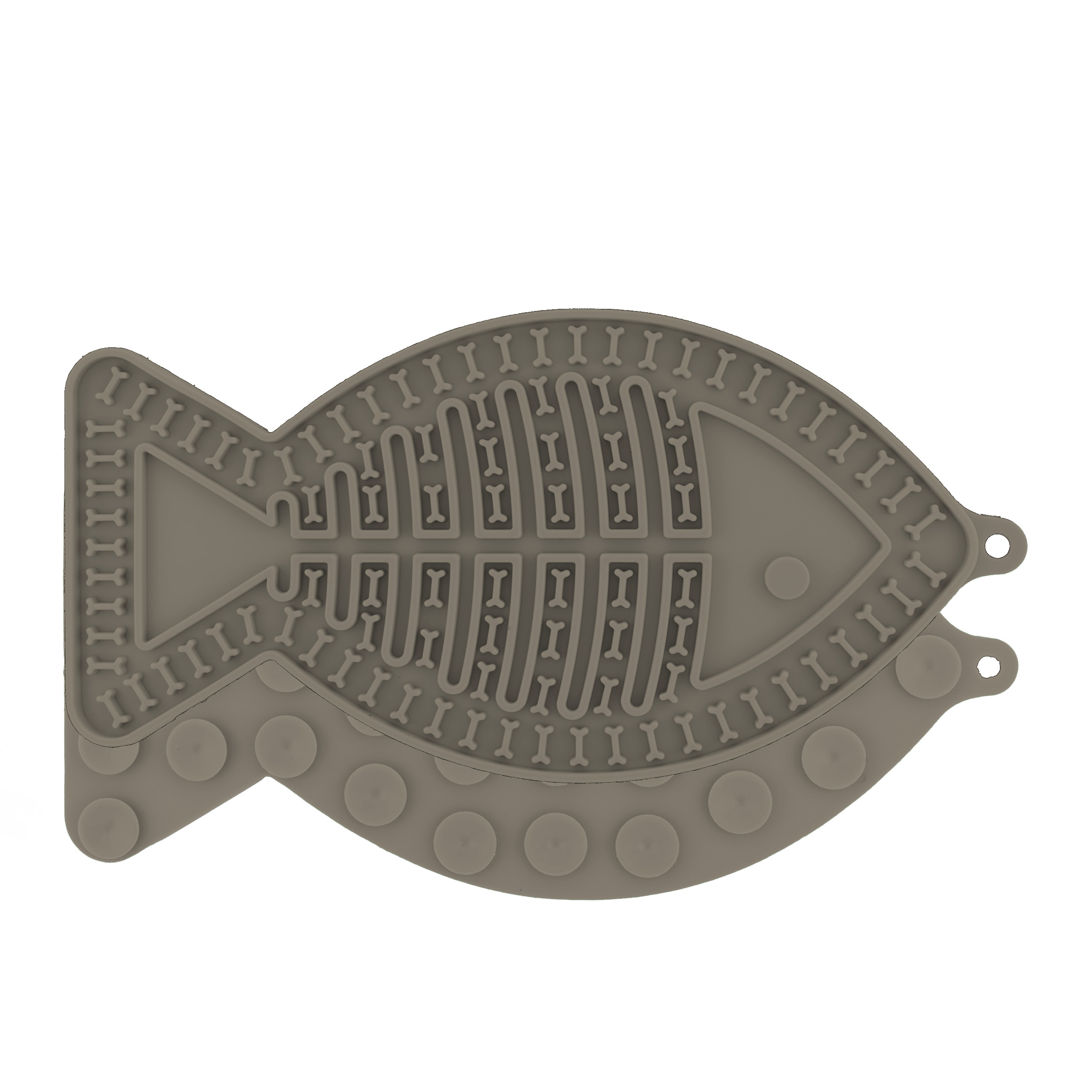 Mata do lizania dla psa lub kota MilooPets RYBKA 16x10cm - brązowa — zdjęcie 3