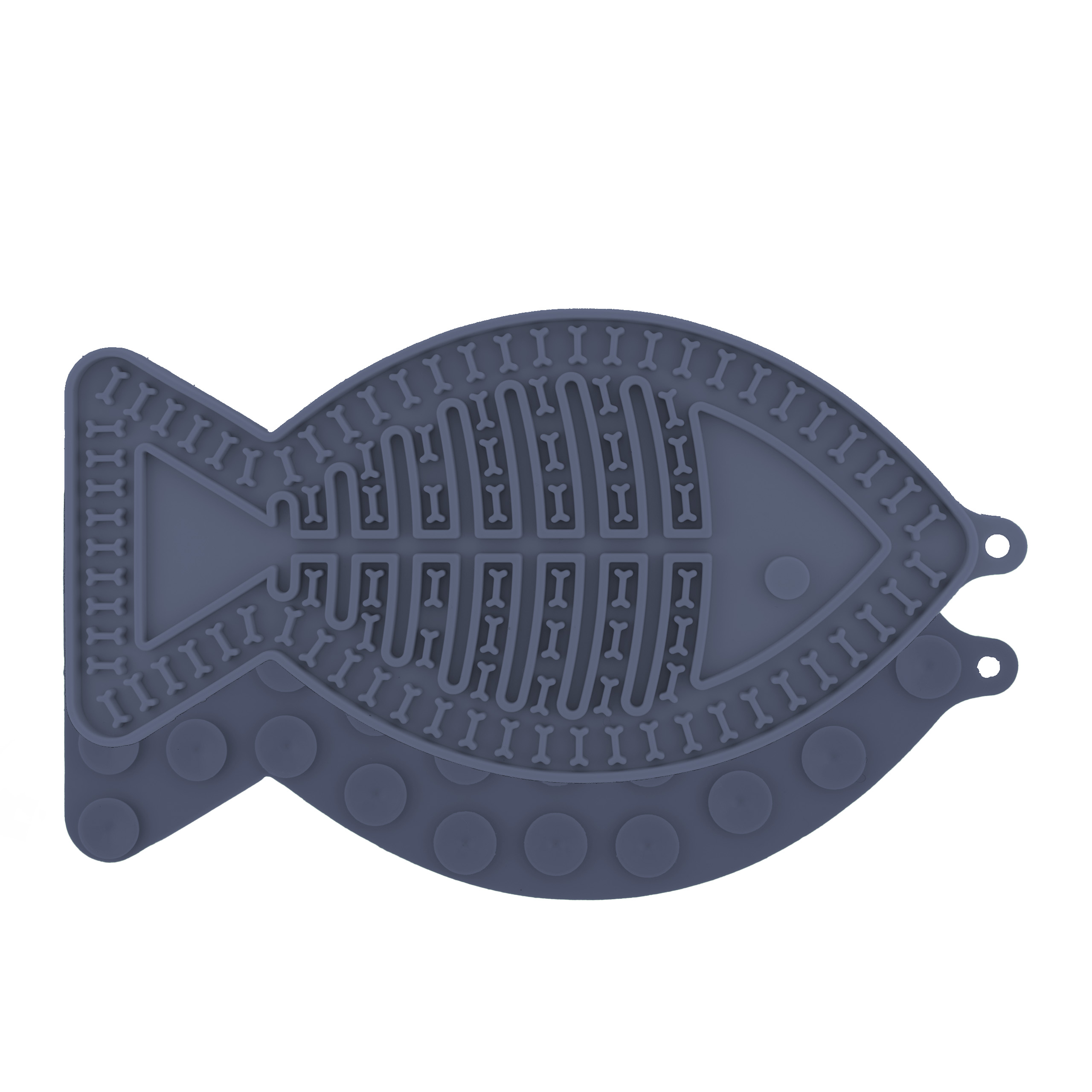 Mata do lizania dla psa lub kota MilooPets RYBKA 16x10cm - granatowa — zdjęcie 3