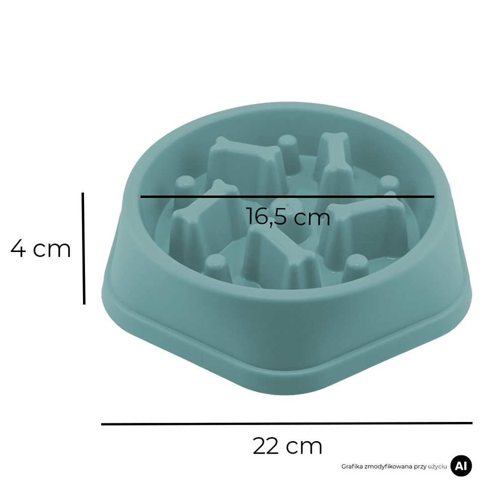 Miska dla psa na karmę spowalniająca jedzenie MilooPets - niebieska — zdjęcie 4