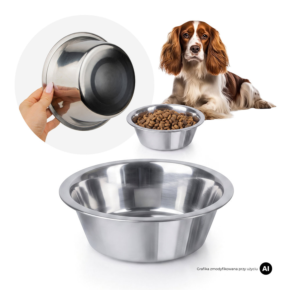 Metalowa miska dla psa MilooPets - 1,5l