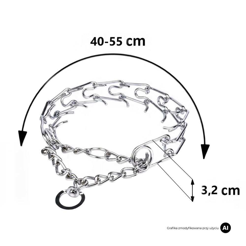 Kolczatka dla psa z zabezpieczeniem 3,5mm MilooPets - 55 cm — zdjęcie 7