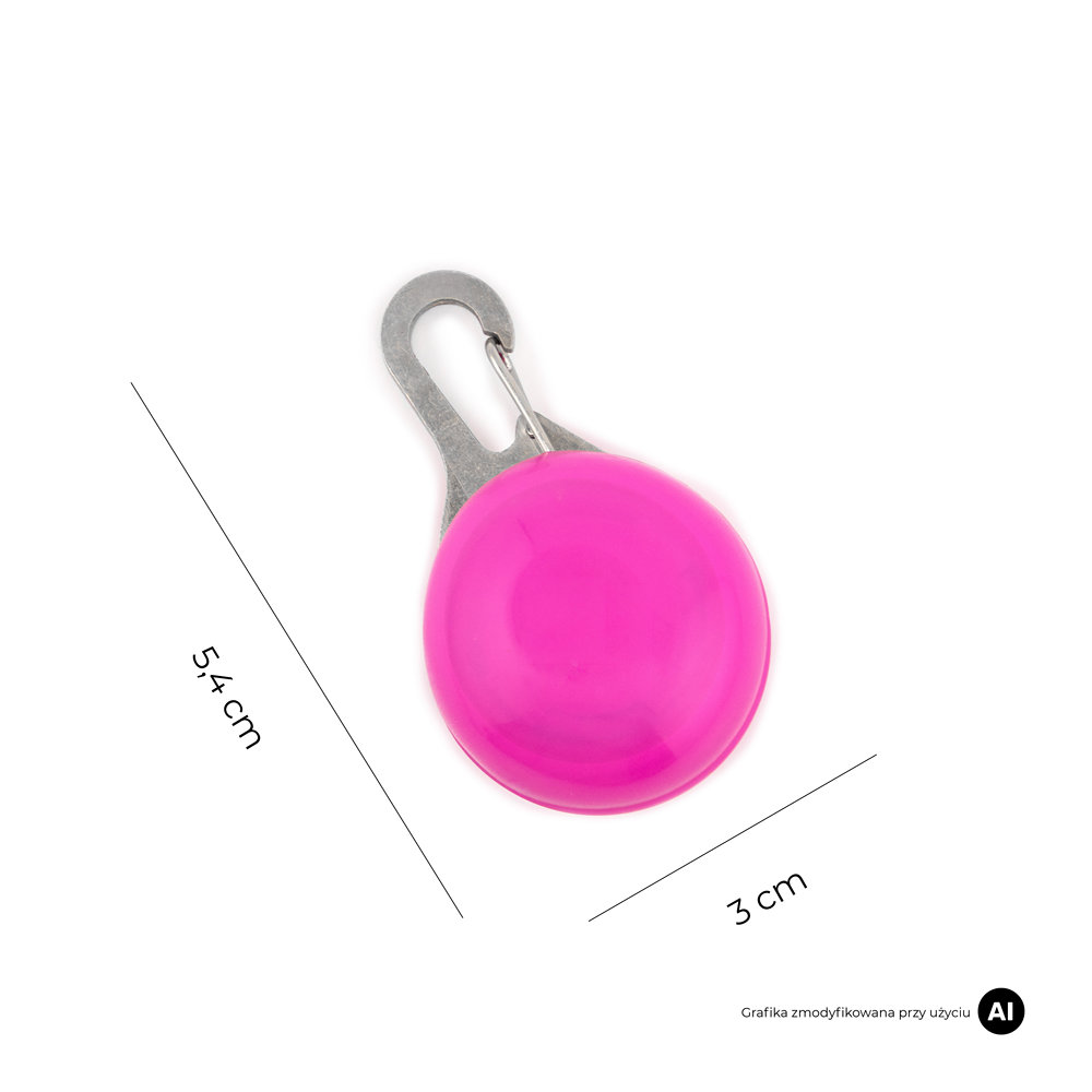 Świecąca lampka LED do obroży dla psa MilooPets - różowa — zdjęcie 7
