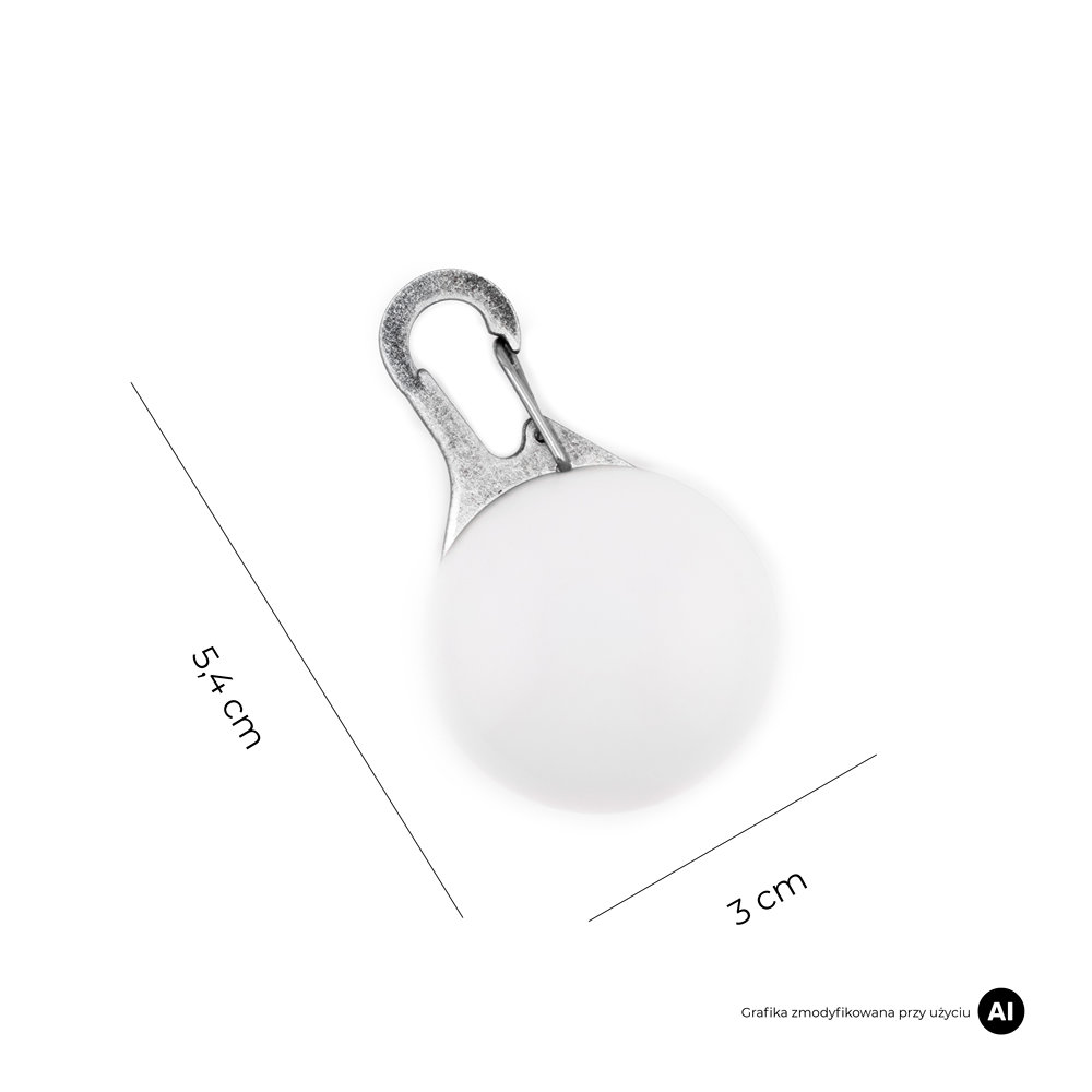 Świecąca lampka LED do obroży dla psa MilooPets - biała — zdjęcie 7