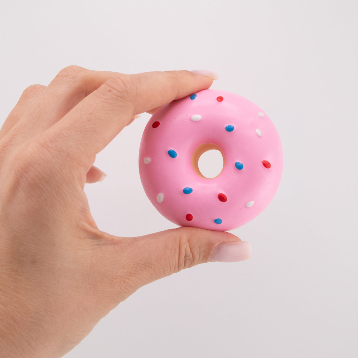 Zabawka dla psa piszcząca Donut YOKA - różowa — zdjęcie 2