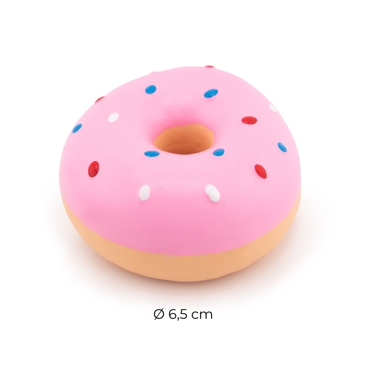 Zabawka dla psa piszcząca Donut YOKA - różowa — zdjęcie 3