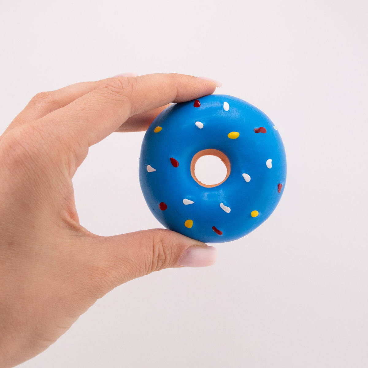 Zabawka dla psa piszcząca Donut YOKA - niebieska — zdjęcie 2