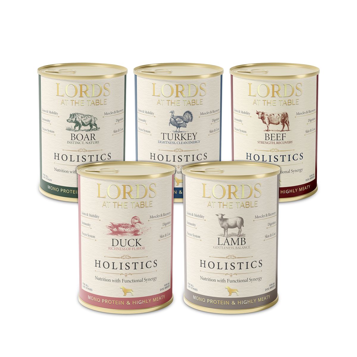 LORDS Holistics – zestaw 5 smaków (5 x 400 g)