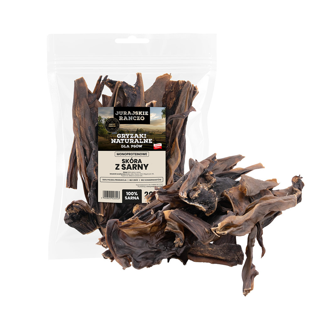 Naturalny gryzak Skóra z sarny Jurajskie Ranczo - 200g — zdjęcie 1