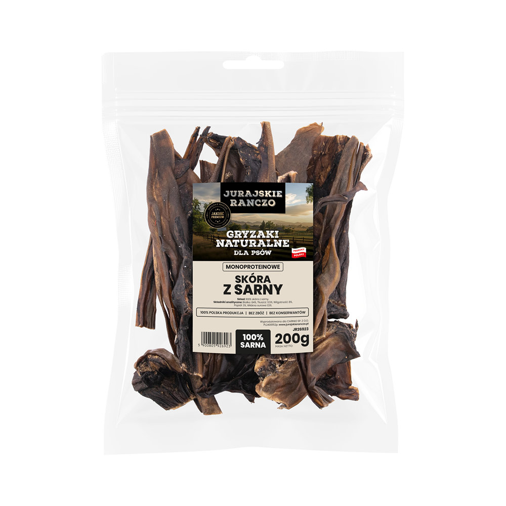 Naturalny gryzak Skóra z sarny Jurajskie Ranczo - 200g — zdjęcie 2