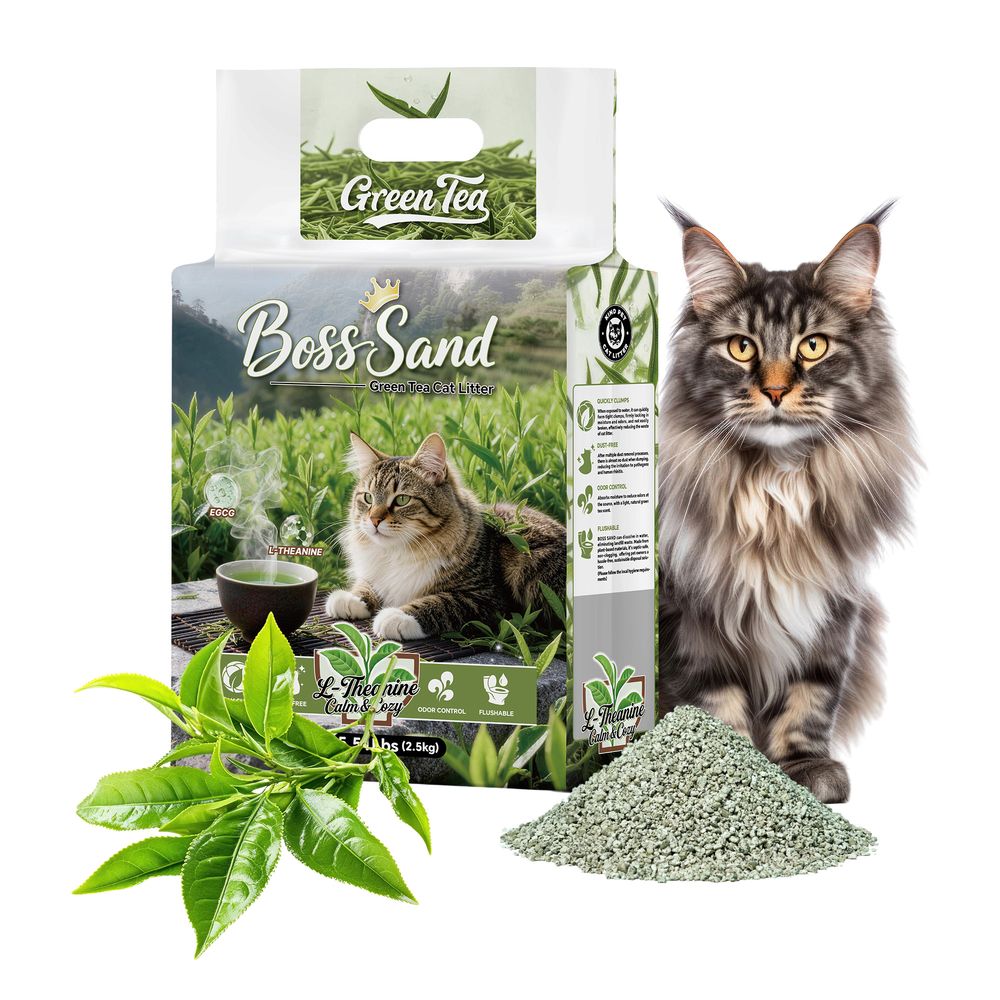 Opakowanie żwirku naturalnego Boss Sand Green Tea 2,5 kg