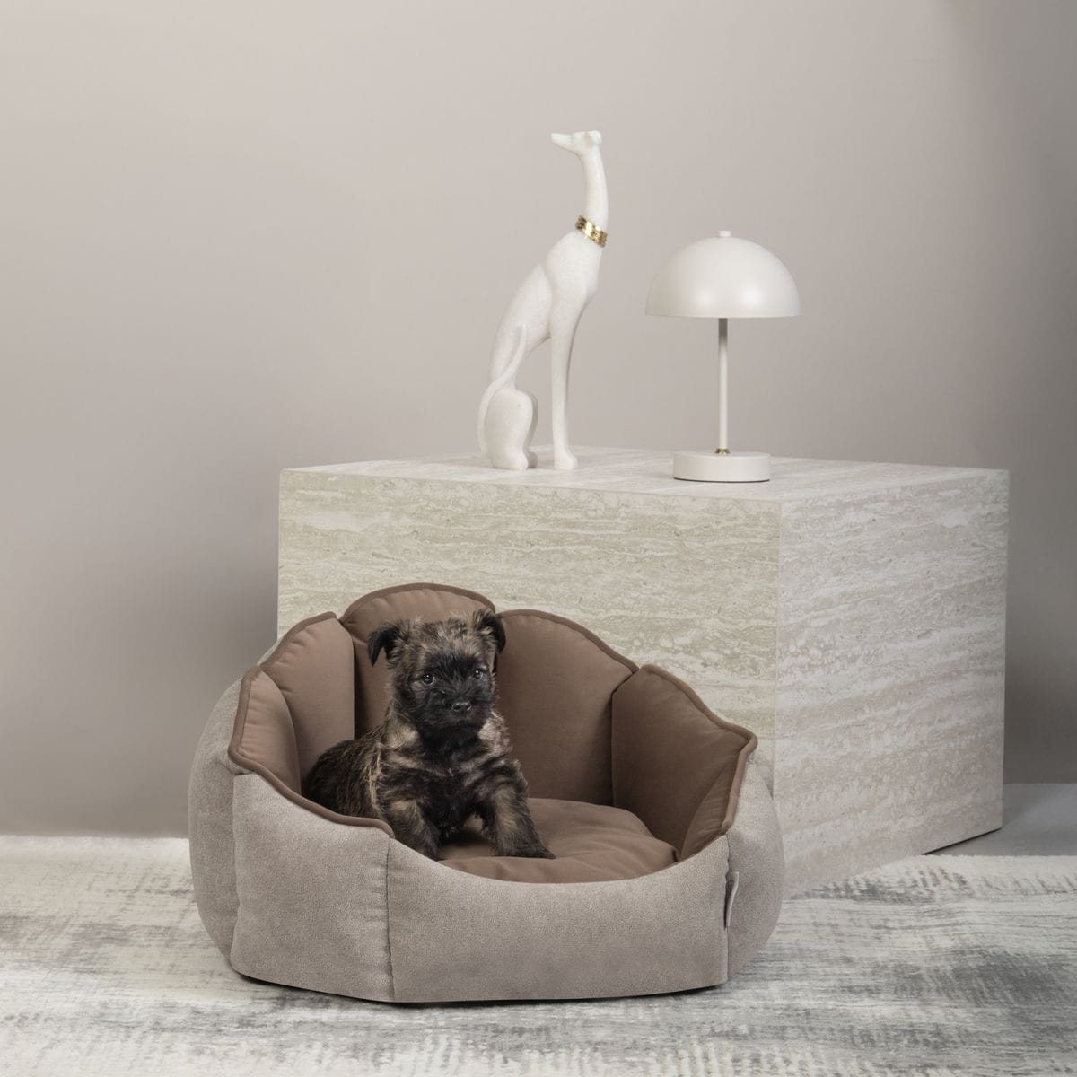 Legowisko SHELL (M/L) Latte we wnętrzu